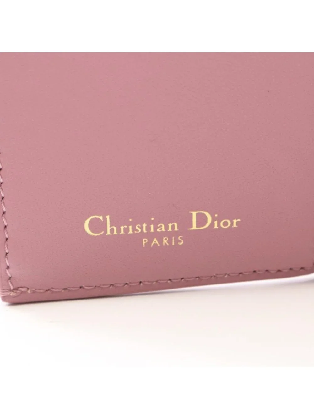 Dior Trifold Wallet Caro Smoki Pink Leather